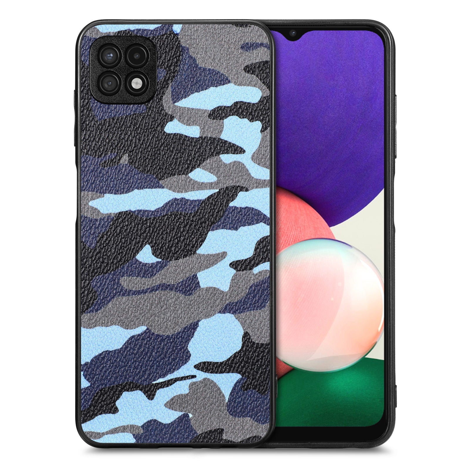 Phone Cover for Samsung Galaxy A22 5G (EU Version) Camouflage Pattern PU Leather Coated PC TPU Case Phone Cover for Samsung Galaxy A22 5G (EU Version) Camouflage Pattern PU Leather Coated PC TPU Case